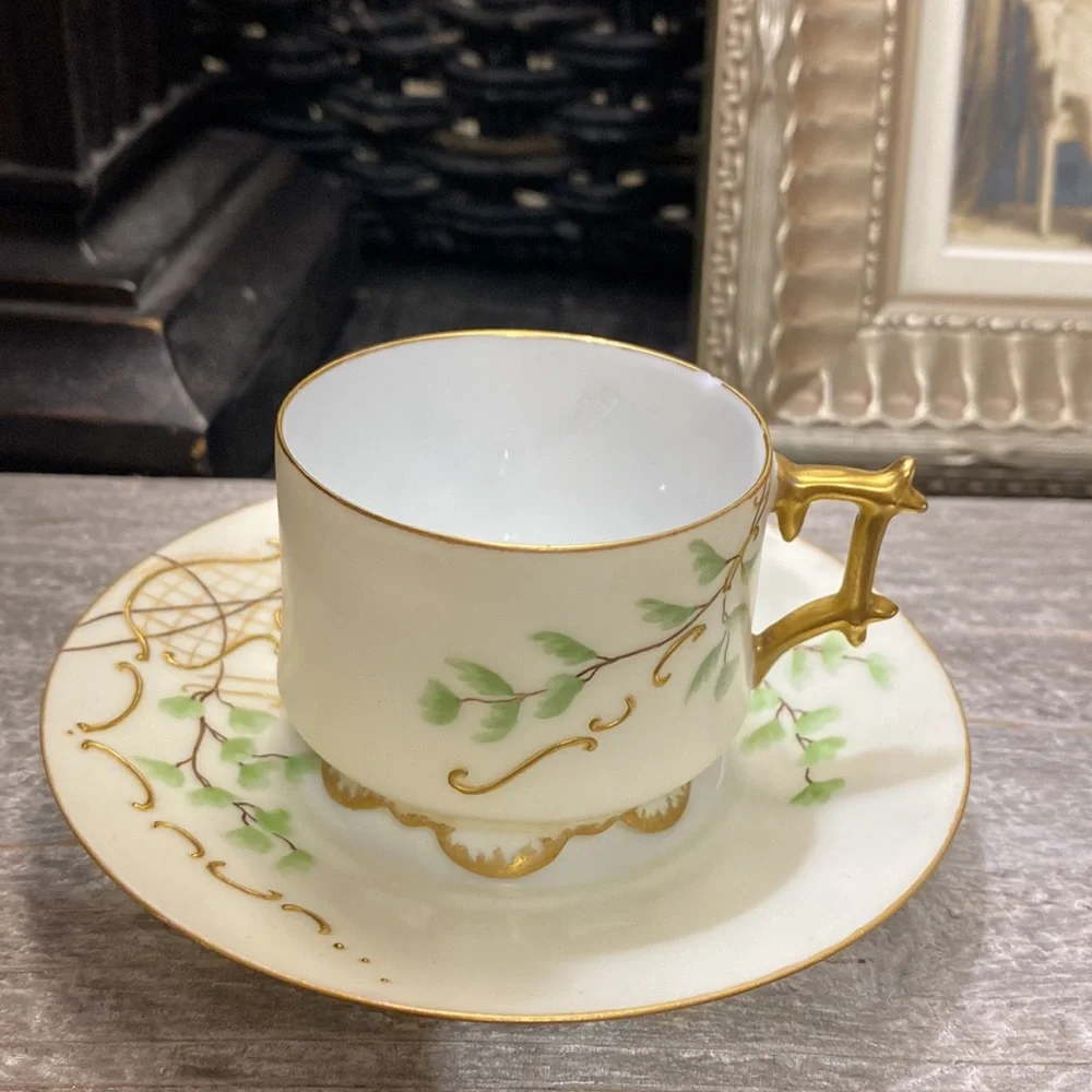 Antique Hand Painted Tea Cup & Saucer Set!